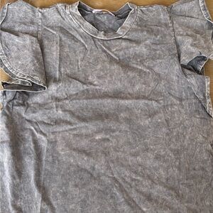 Charcoal Ruffle Sleeve Tank Top